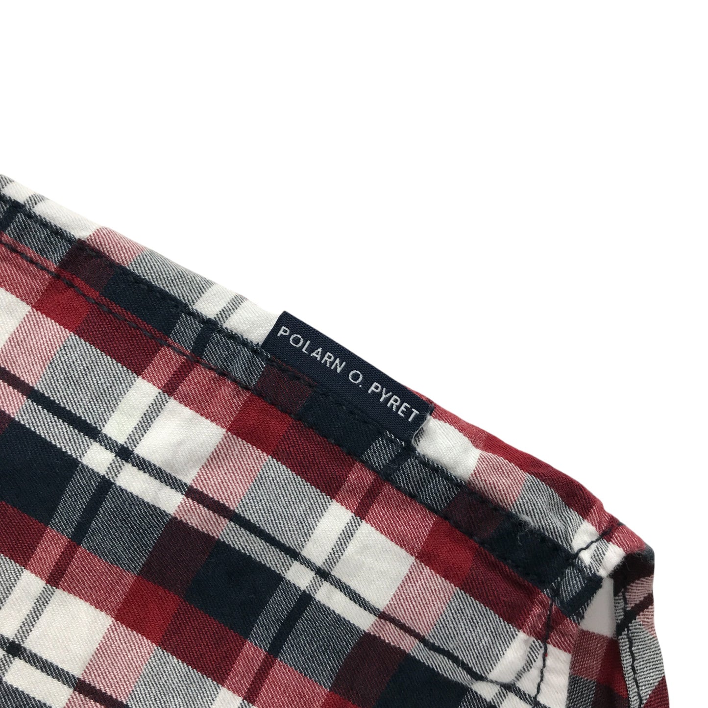 Polarn O Pyret shirt 5-6 years red checked button up cotton