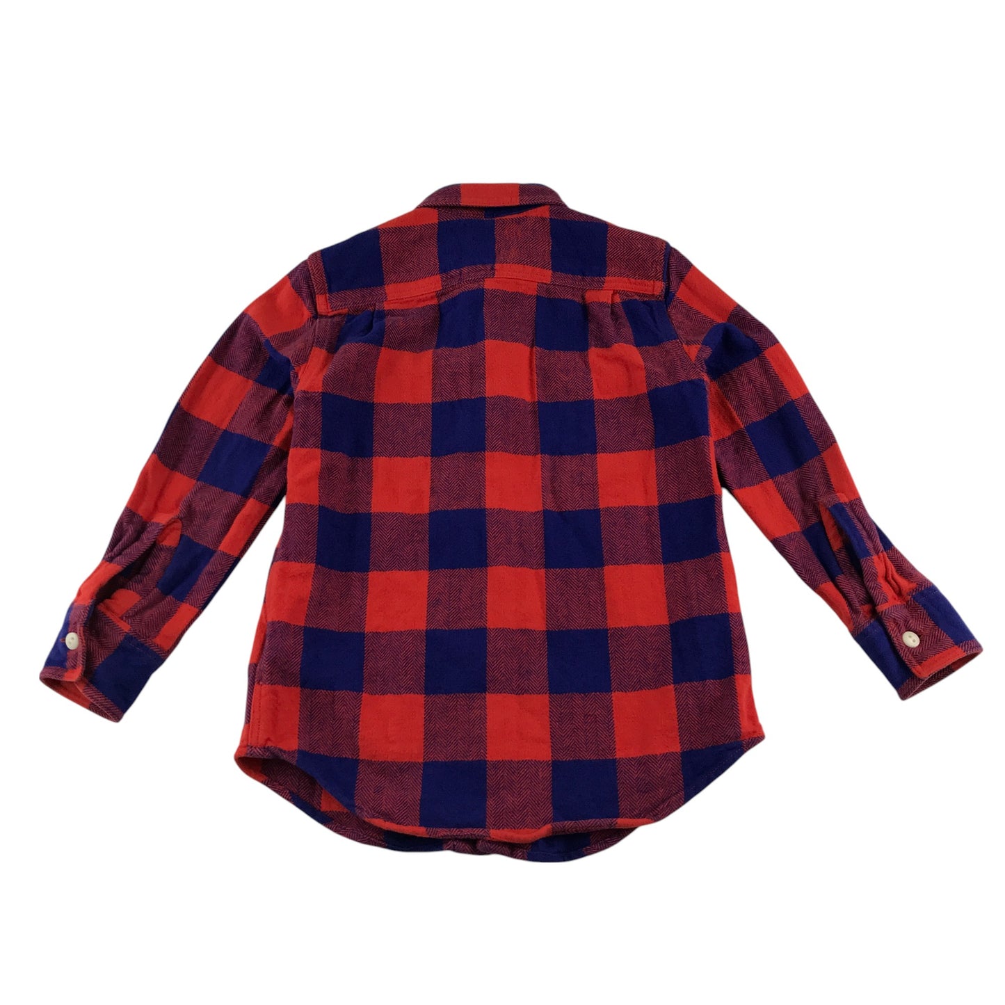 Crewcuts shirt 6-7 years red and blue checked button up cotton
