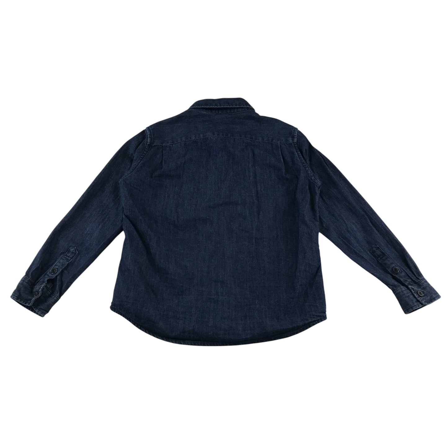 Uniqlo shirt 7-8 years blue denim button up cotton