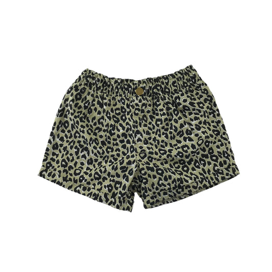 River Island shorts 4-5 years green and black animal print Cotton
