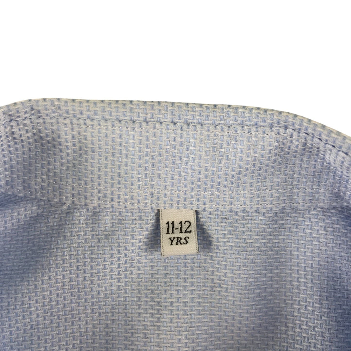M&S shirt 11-12 years light blue plain button up cotton