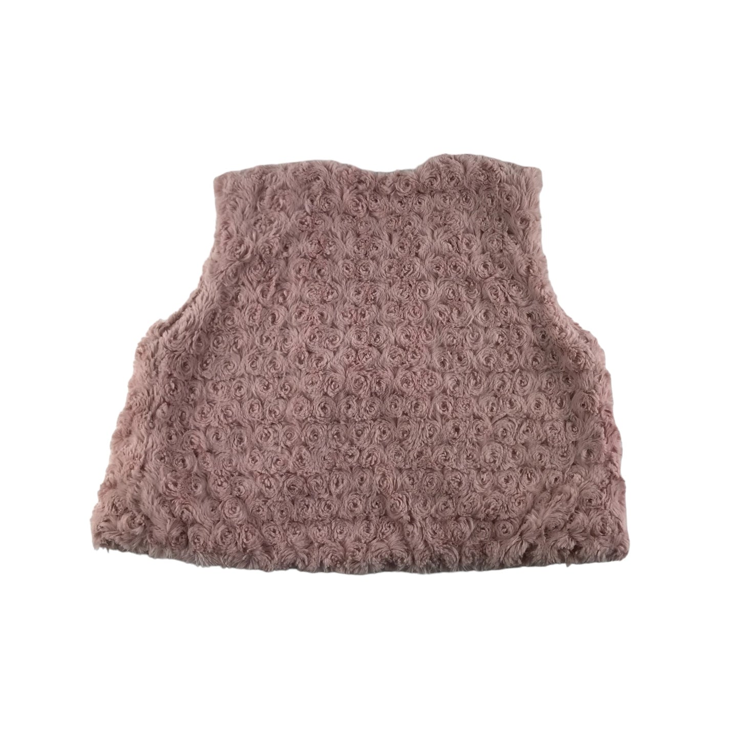 Jasper Conran Faux Fur Gilet Age 6 Pink Fluffy Cropped Sleeveless