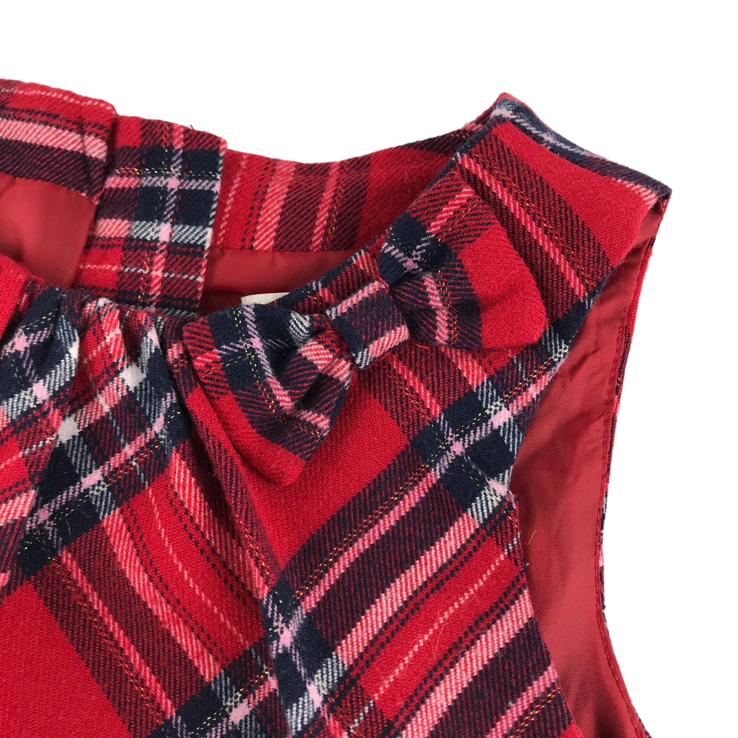 H&M Dress Age 5 Red Checked A-line Pinafore