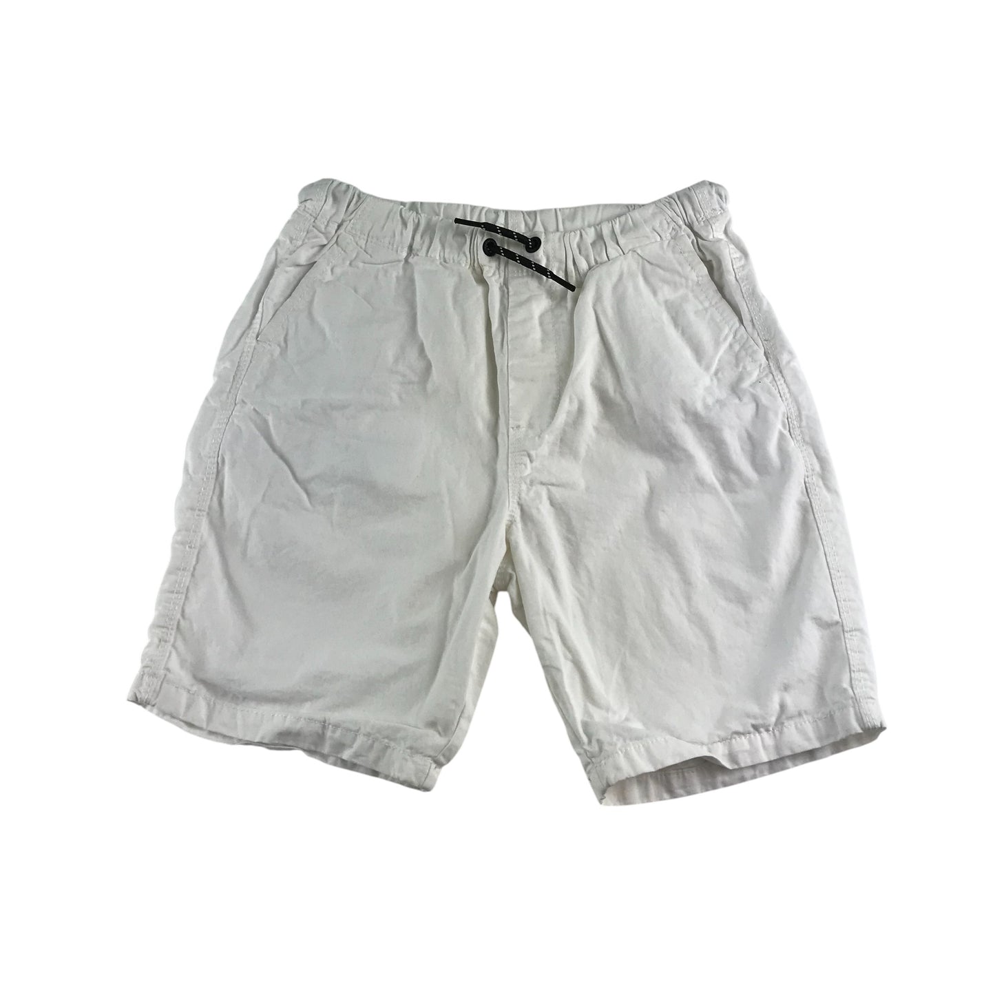 Next shorts 9-10 years white plain elasticated waist cotton