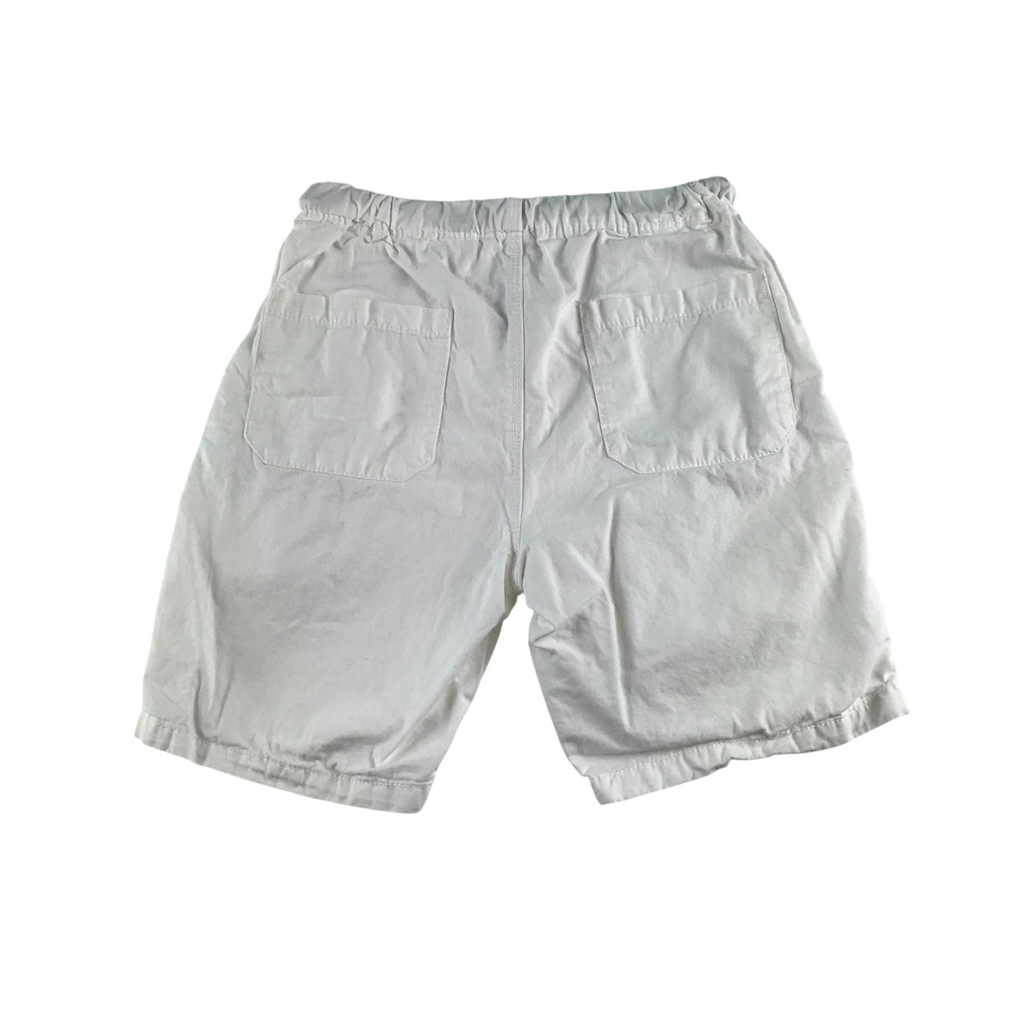 Next shorts 9-10 years white plain elasticated waist cotton