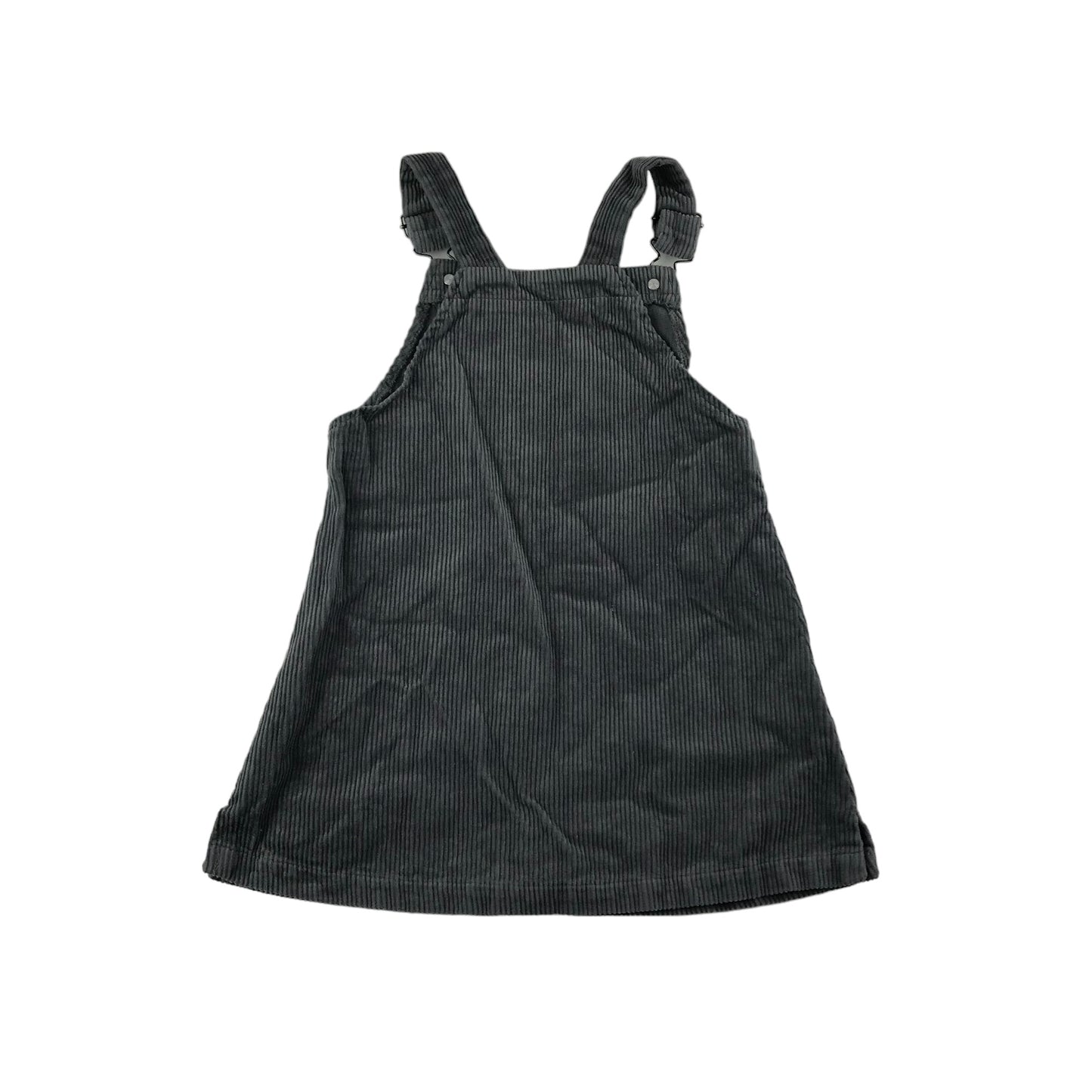 Nutmeg Dungaree Dress Age 5 Grey Corduroy Cotton