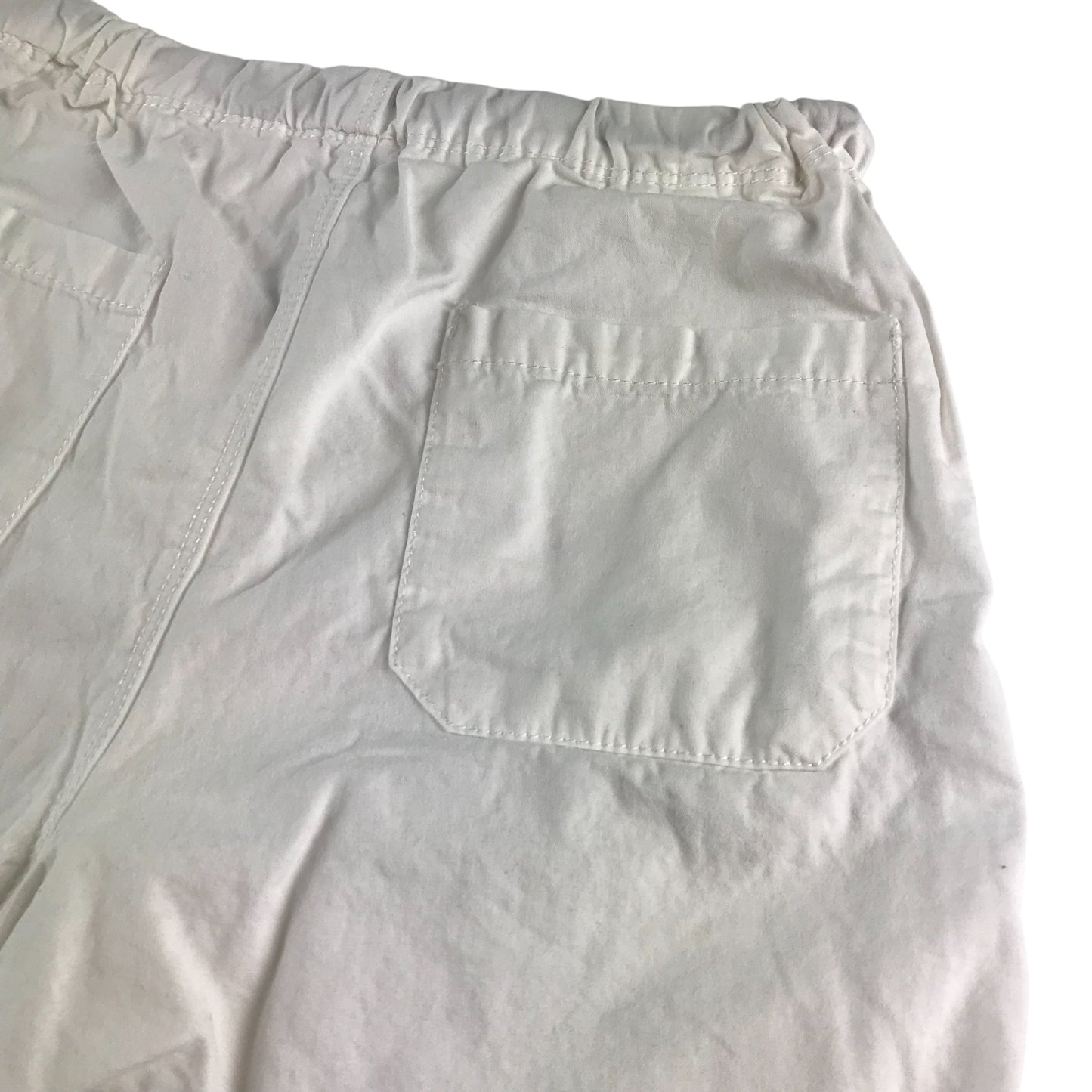 Next shorts 9-10 years white plain elasticated waist cotton