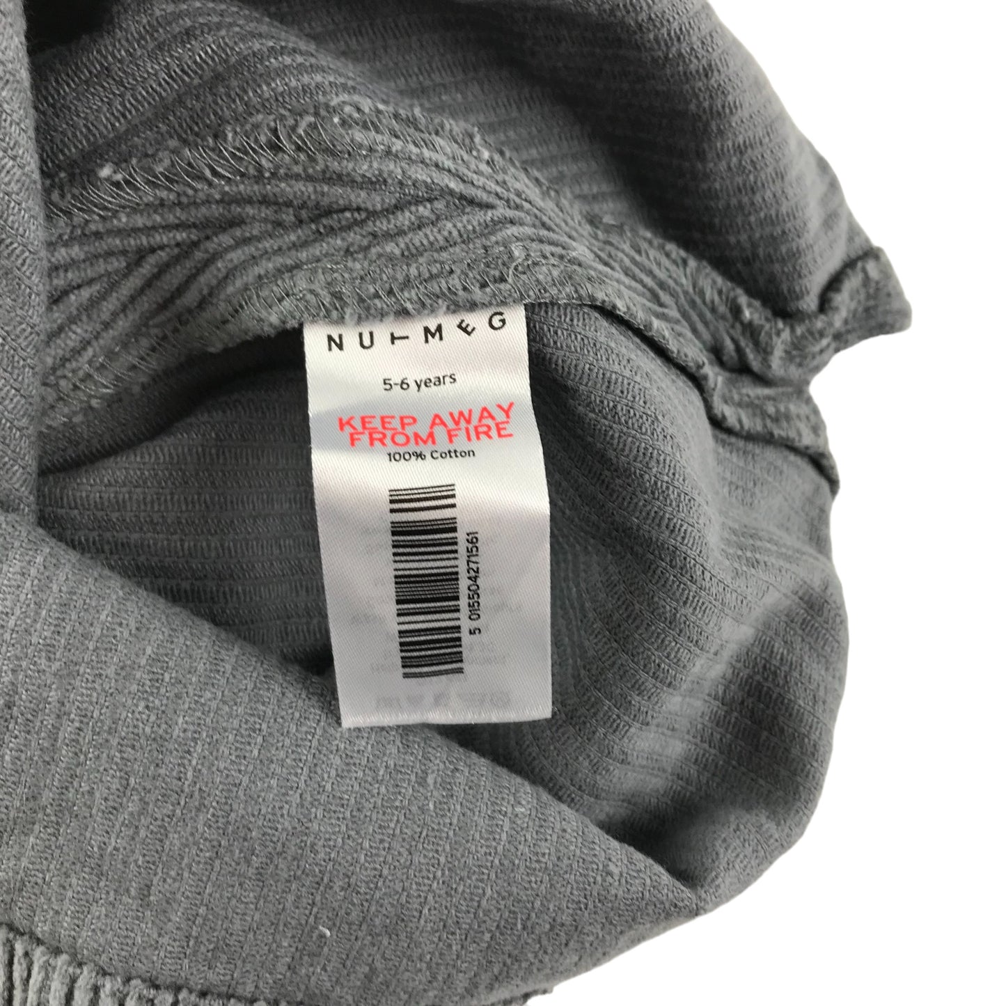 Nutmeg Dungaree Dress Age 5 Grey Corduroy Cotton