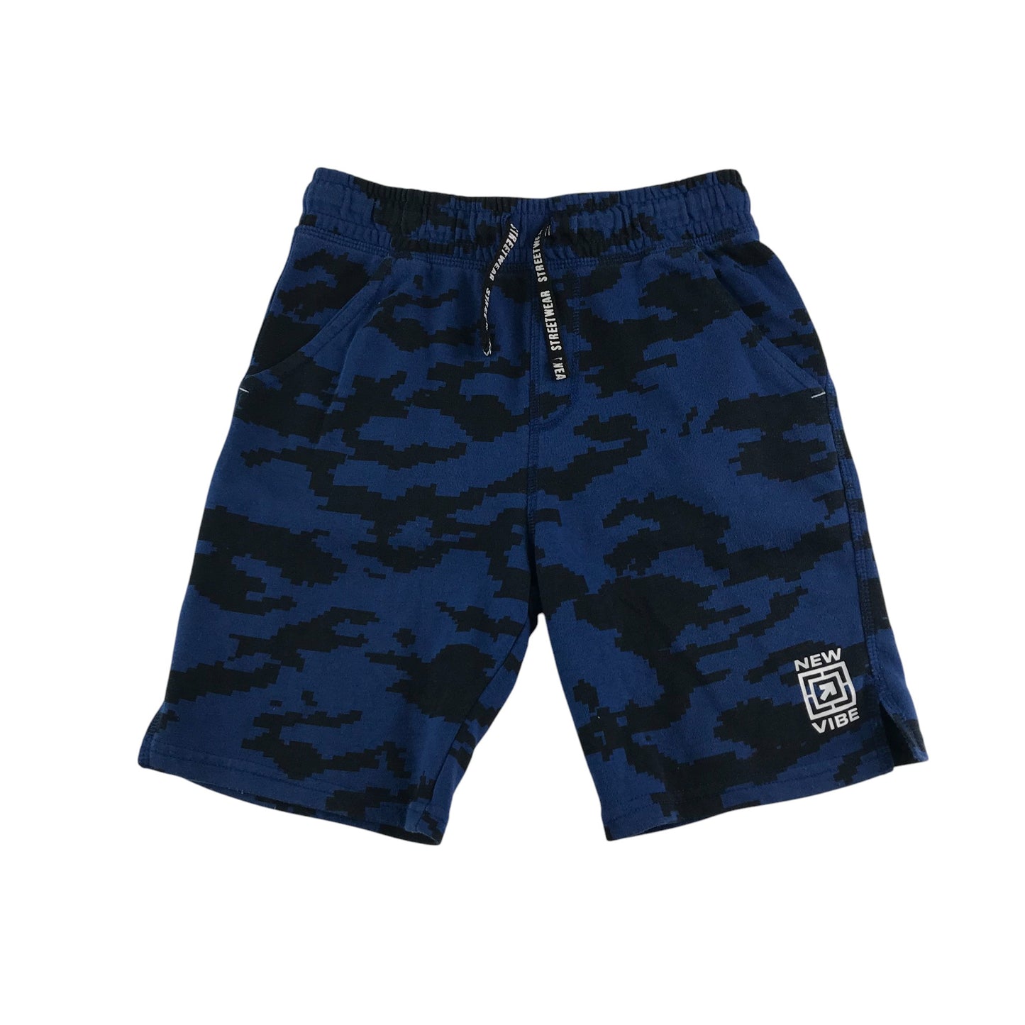 F&F shorts 9-10 years blue and navy camo design