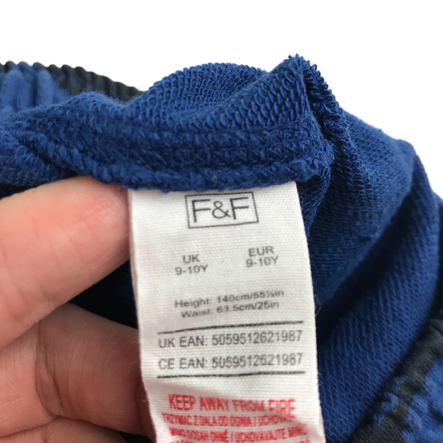 F&F shorts 9-10 years blue and navy camo design