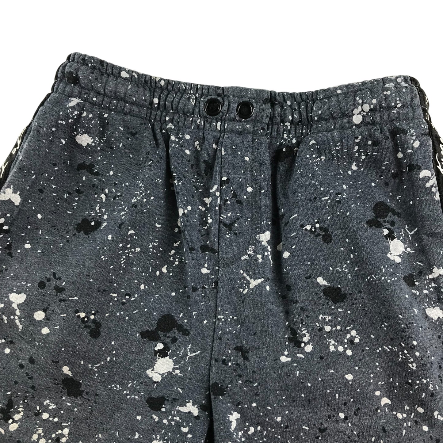 Nutmeg shorts 9-10 years grey graphic paint splash design