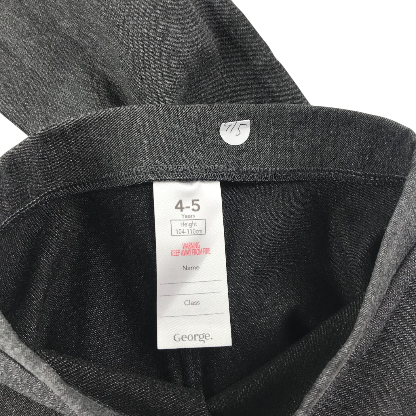 George girls school trouser bundle 4-5 years grey sturdy dress trouser style leggings