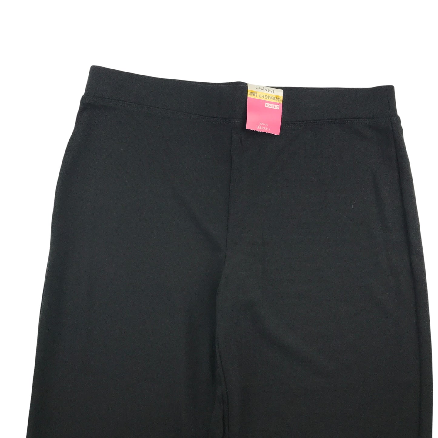 George girls school trouser bundle 15-16 years black stretchy jersey straight leg