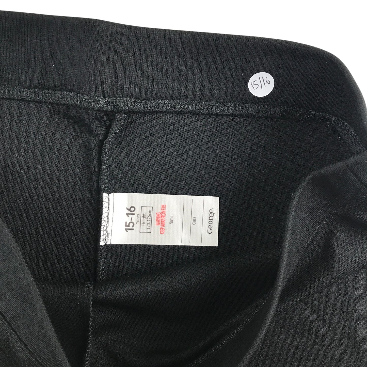 George girls school trouser bundle 15-16 years black stretchy jersey straight leg