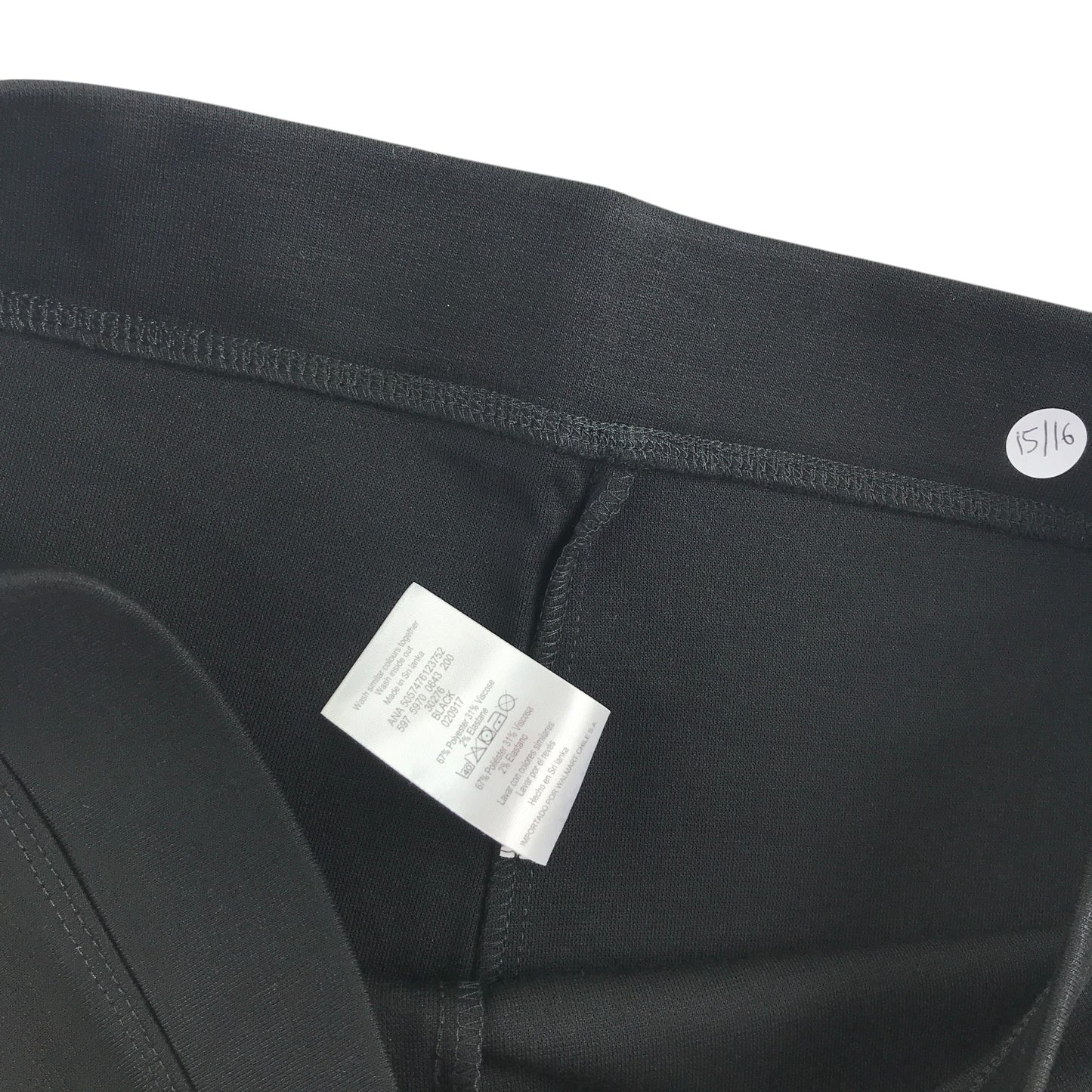 George girls school trouser bundle 15-16 years black stretchy jersey straight leg