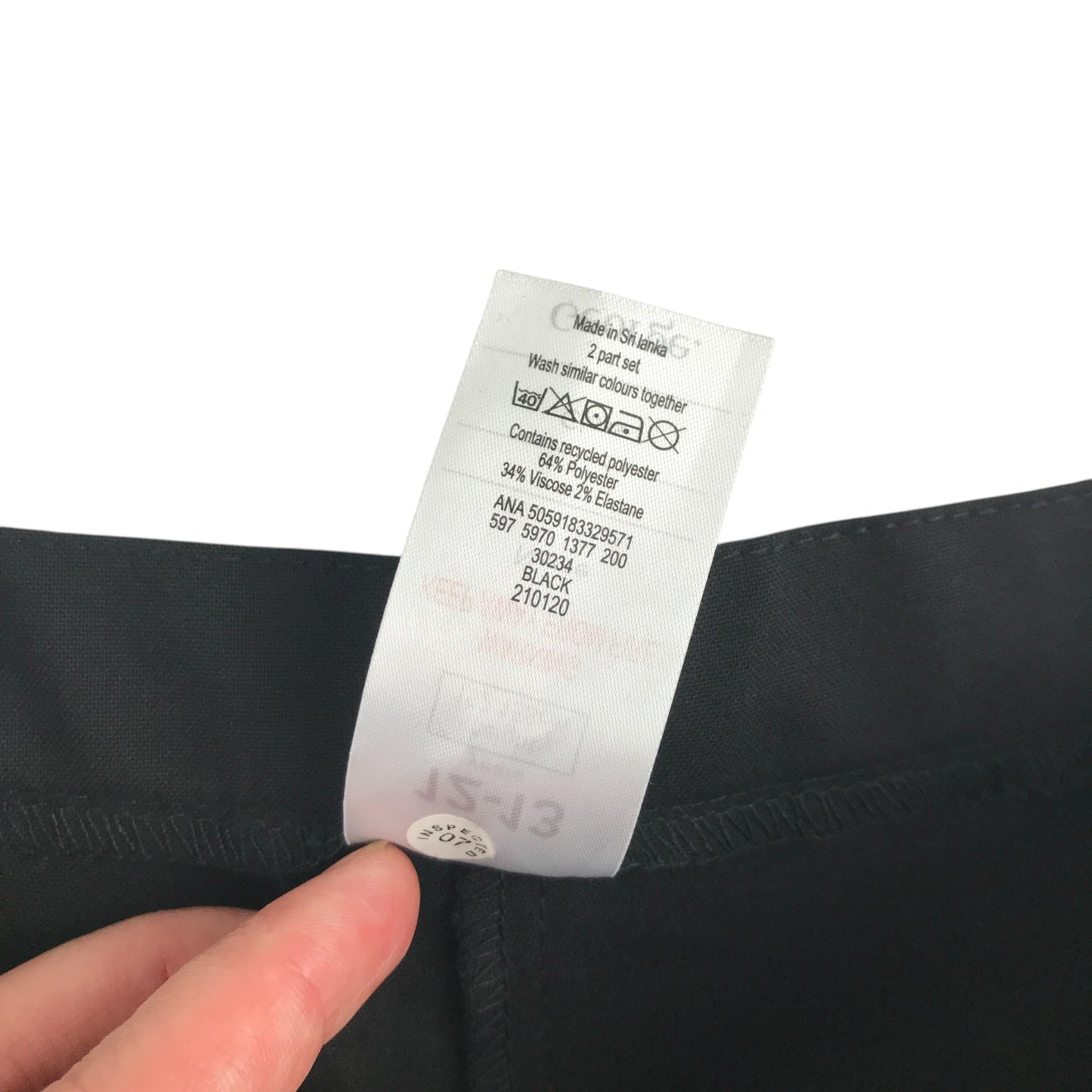 George girls school trouser bundle 12-13 years black dress trousers 2 styles
