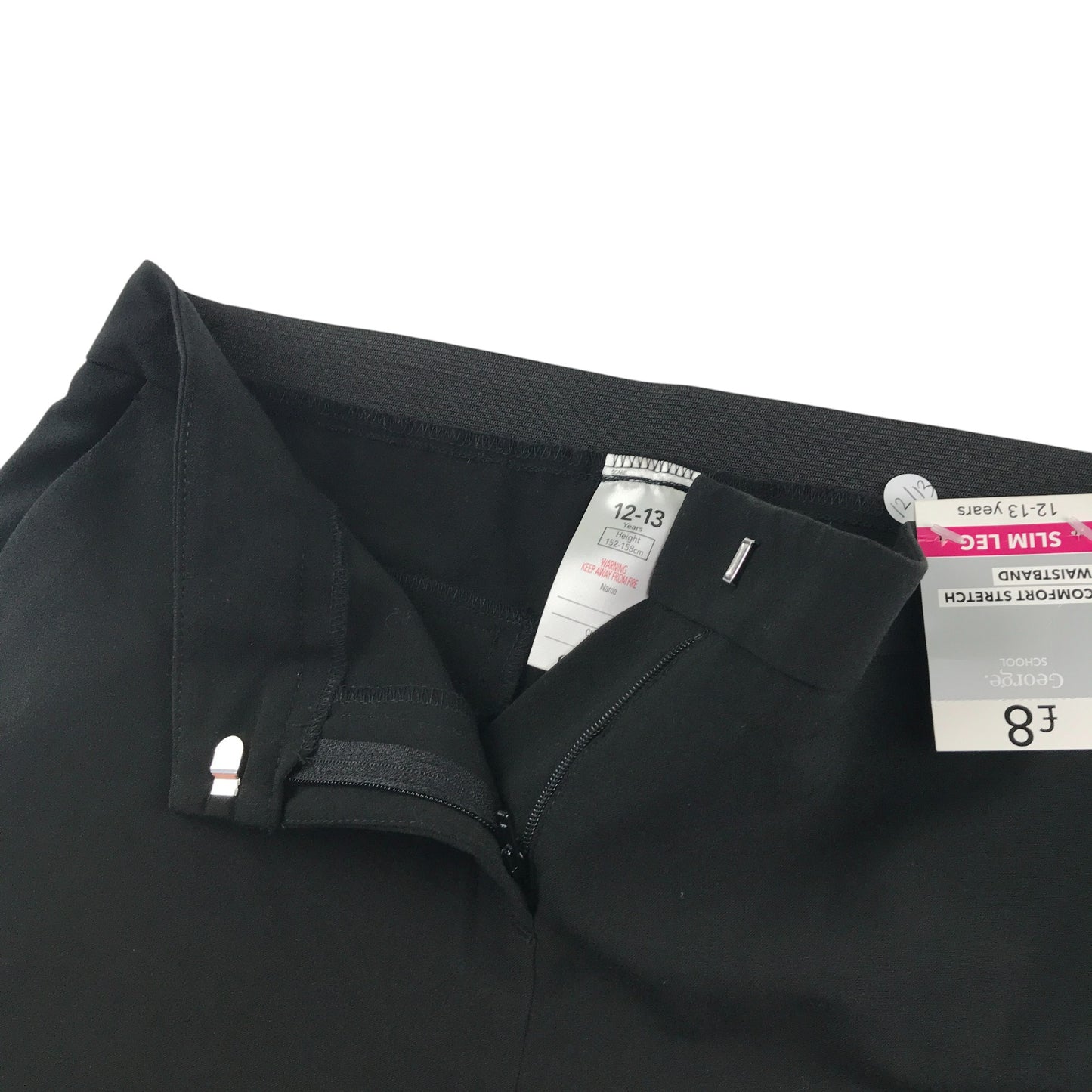 George girls school trouser bundle 12-13 black 2 different styles