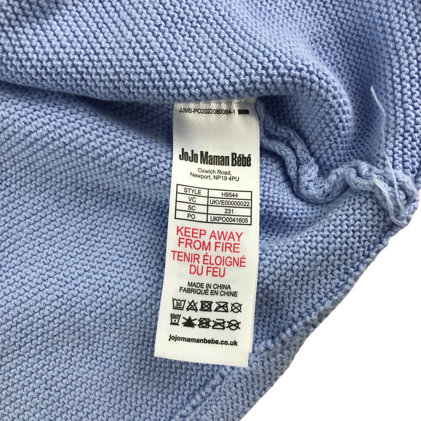 JoJo Maman Bebe cardigan 4-5 years blue long sleeve crewneck cotton