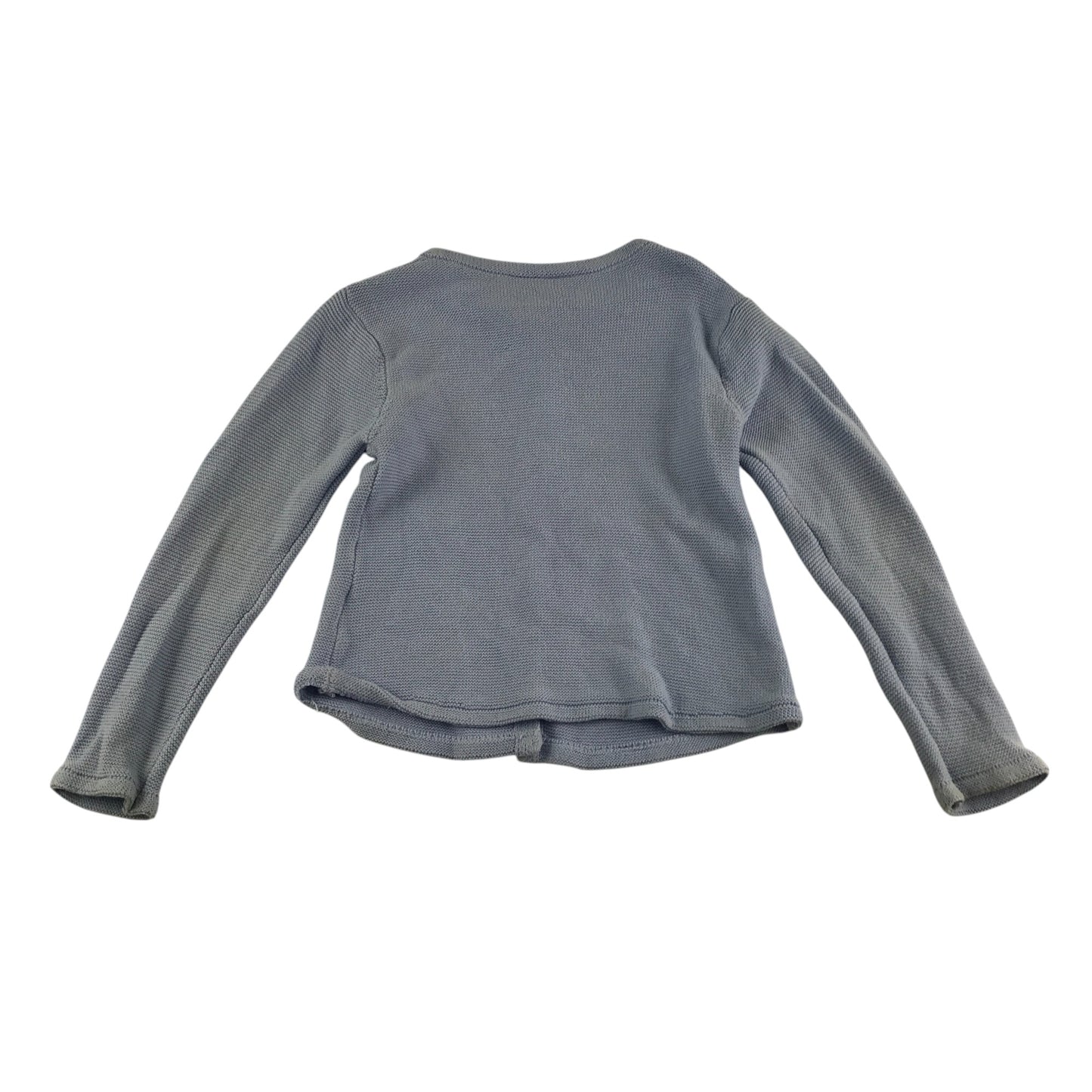 JoJo Maman Bebe cardigan 4-5 years blue long sleeve crewneck cotton