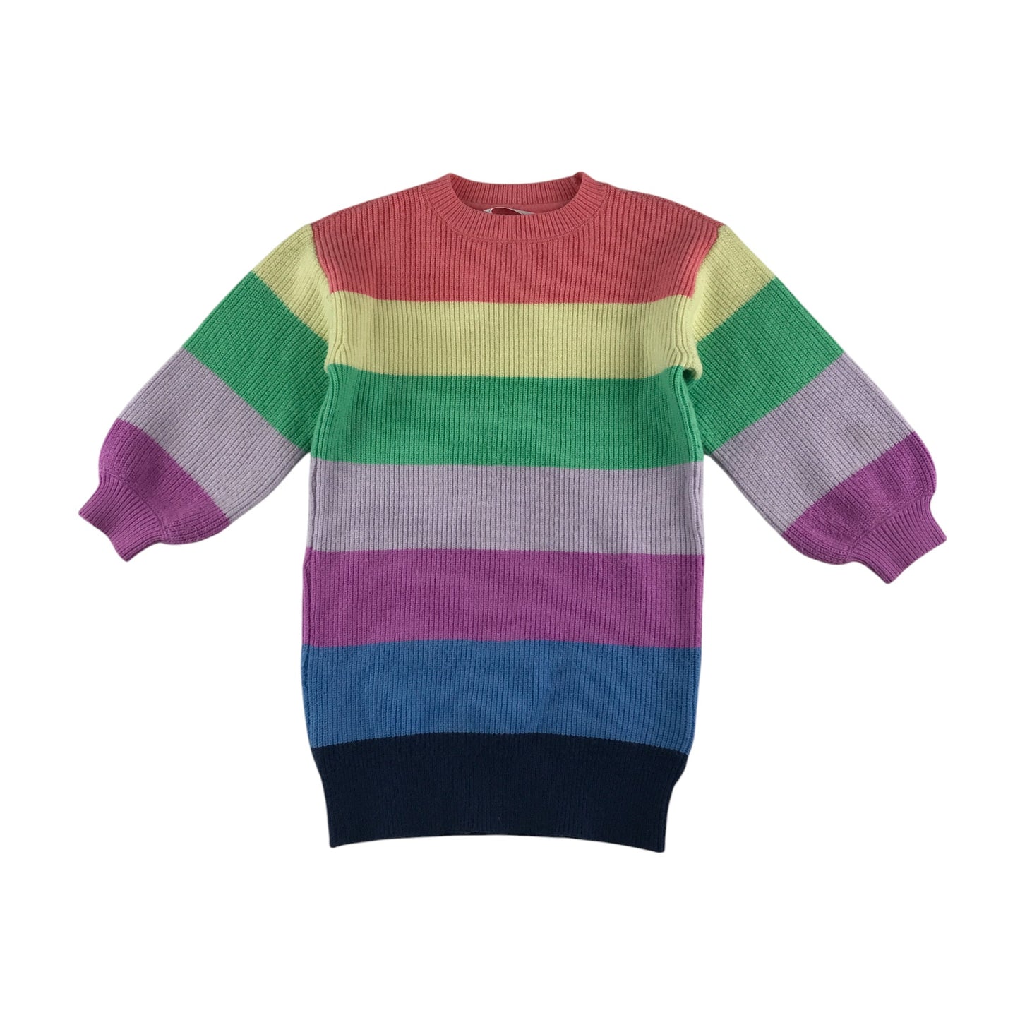 M&S jumper 4-5 years multicoloured bright stripy crewneck