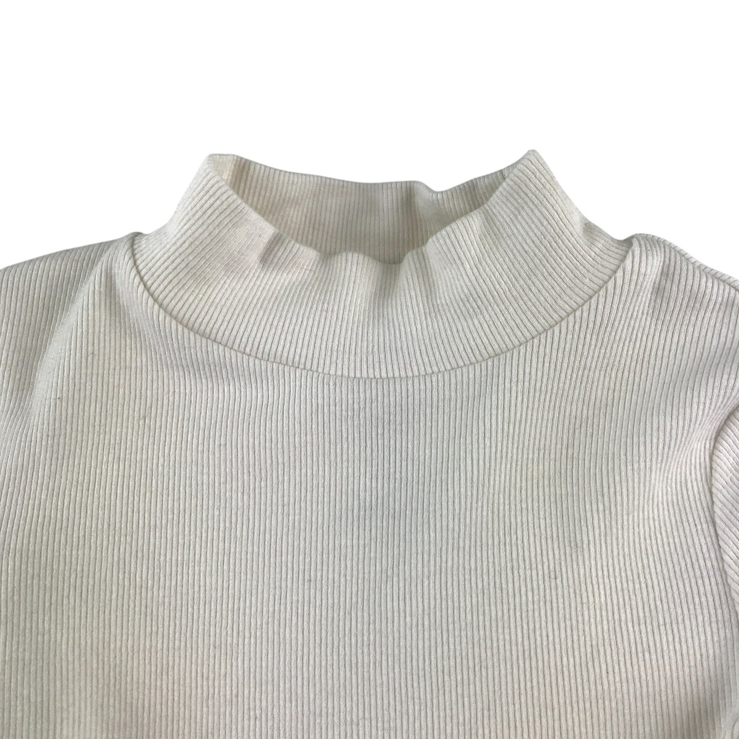 F&F jumper 4-5 years white mock neckline ribbed texture