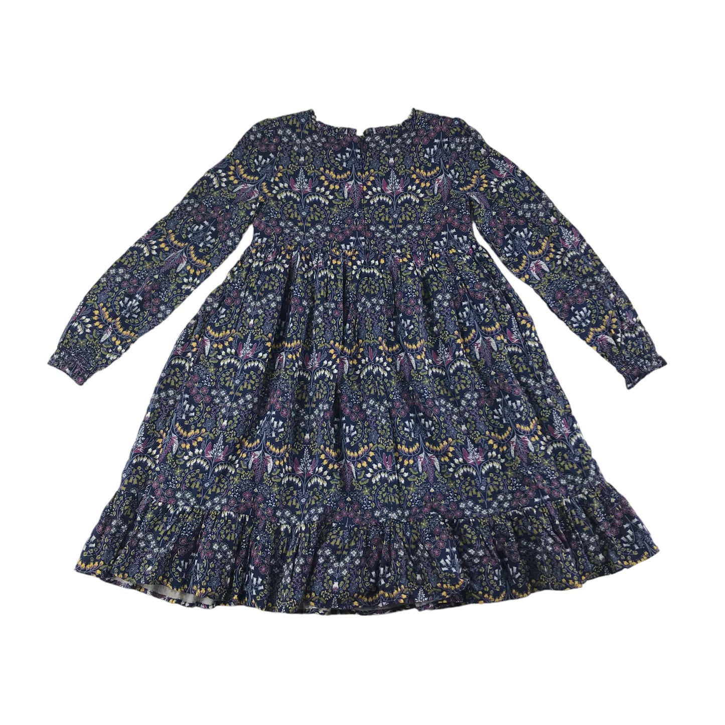 Rachel Zoe Dress Age 8 Navy Floral Empire Cut Long Sleeve