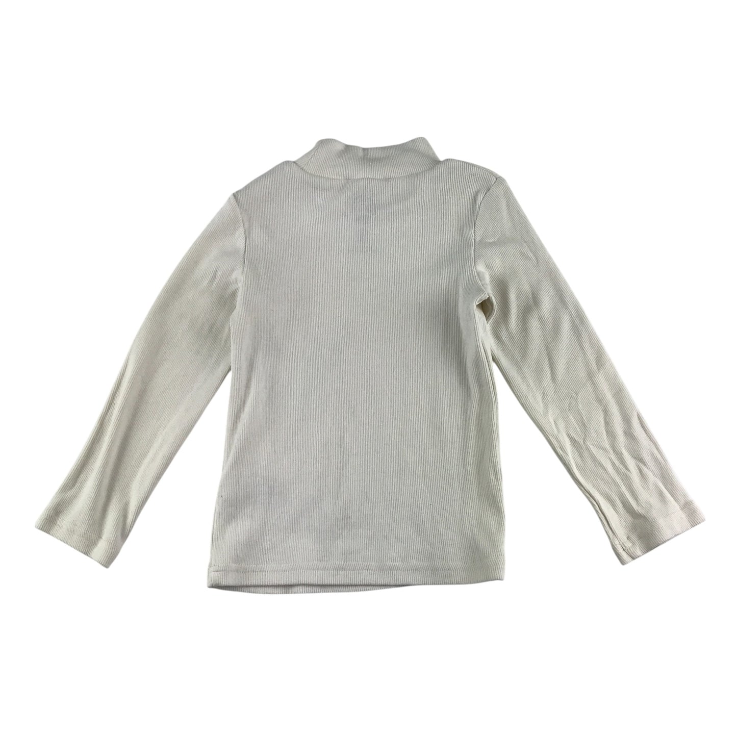 F&F jumper 4-5 years white mock neckline ribbed texture