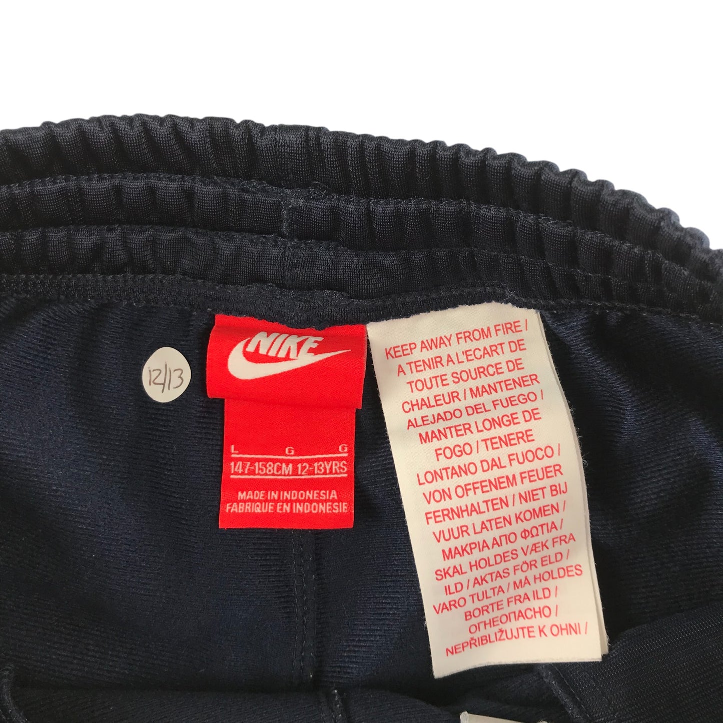 Nike joggers 11-13 years navy with side stripes