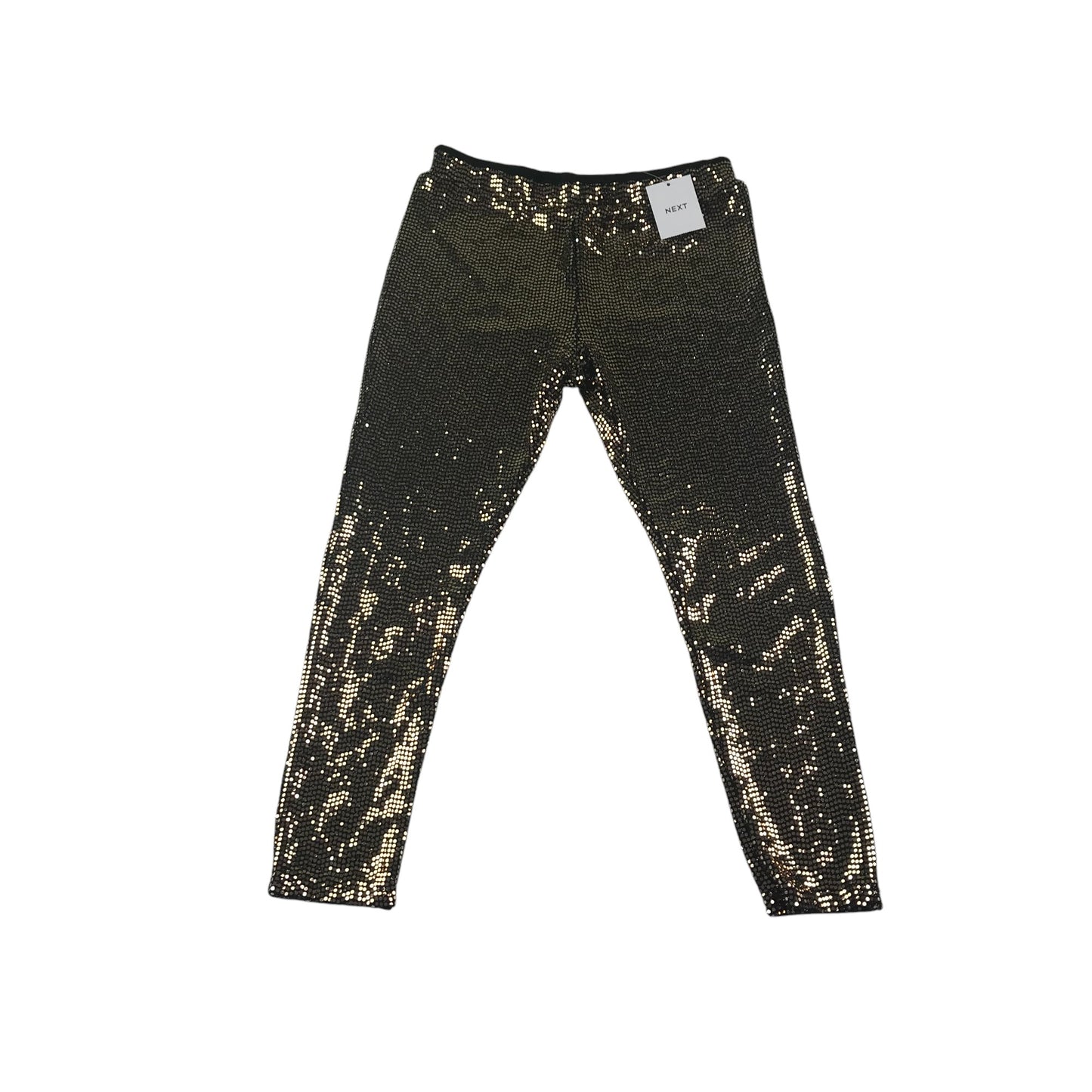 Next leggings 8-9 years golden sequins