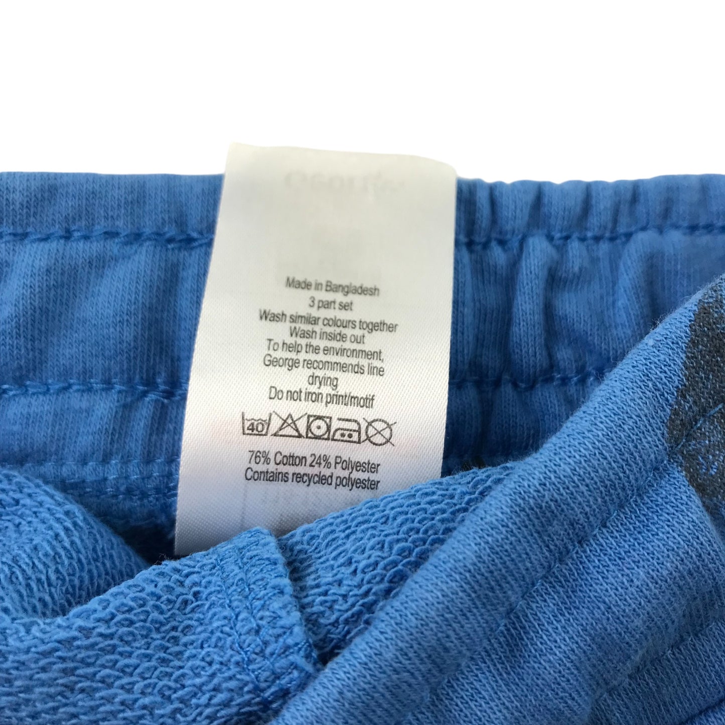 George Shorts Age 6 Blue Relaxed Fit Jersey Elephant Print