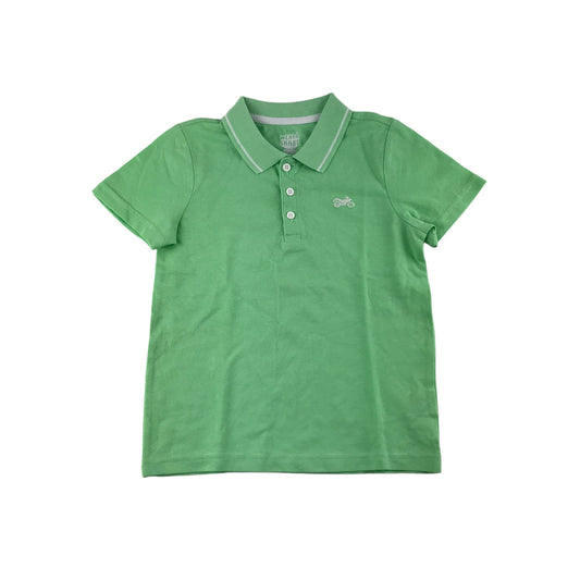 F&F Polo Shirt Age 5 Light Green Short Sleeve Button Up Neck