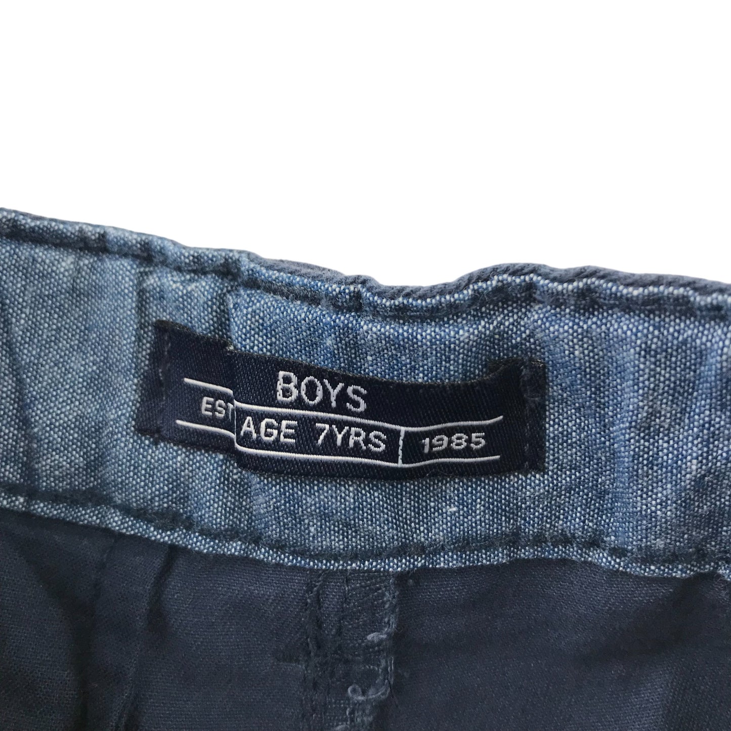 Matalan Shorts Age 7 Navy Blue Chino Style Cotton