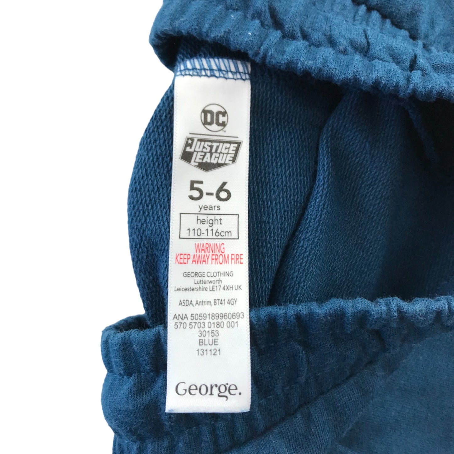 George Shorts Age 5 Blue Jersey Superman