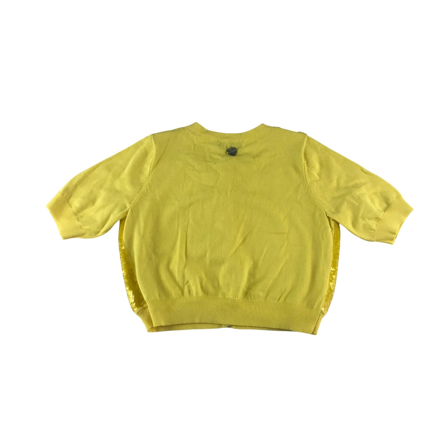 Twinset cardigan 7-8 years yellow short sleeve sequin cropped