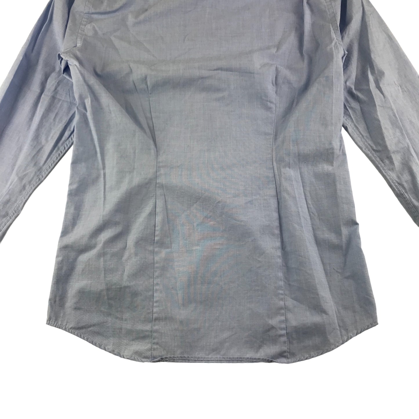 Primark Shirt Size XS Light Blue 14-15.5in Collar Slim Fit Button Up Cotton