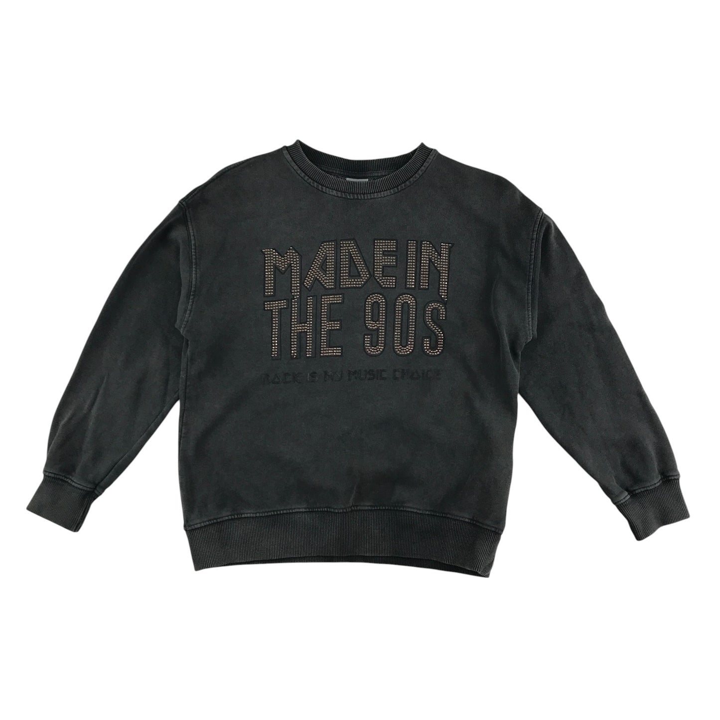 Zara sweater 8-9 years grey graphic text design