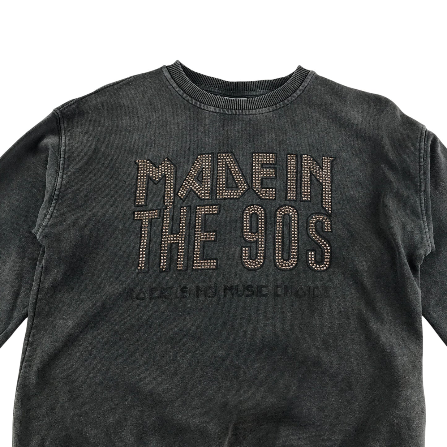 Zara sweater 8-9 years grey graphic text design