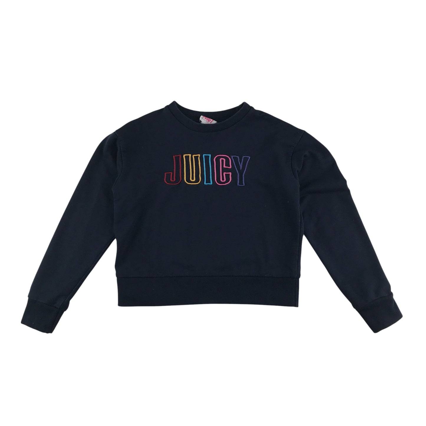 Juicy sweater 8-9 years navy text graphic design