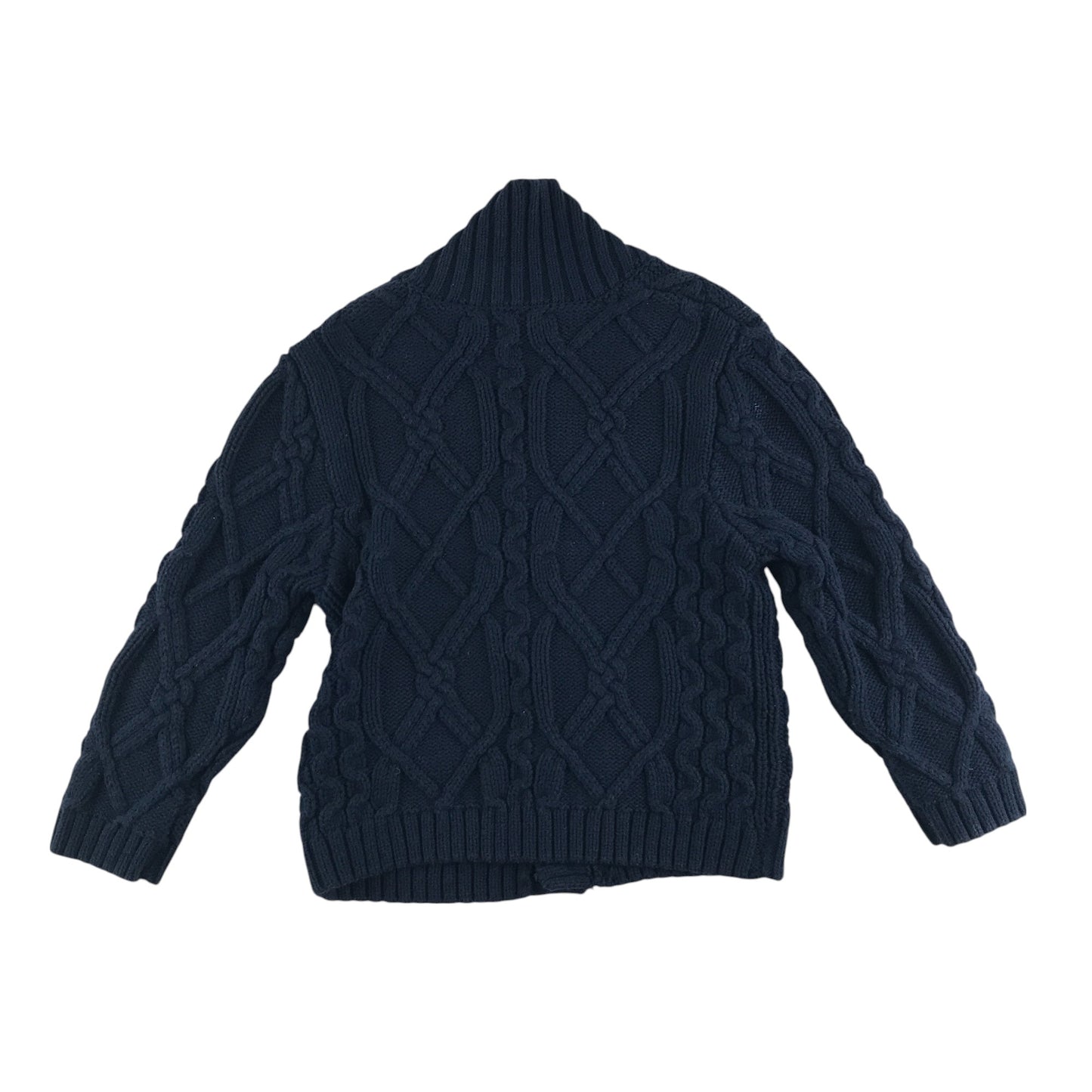 Nutmeg cardigan 4-5 years navy cable knit with buttons
