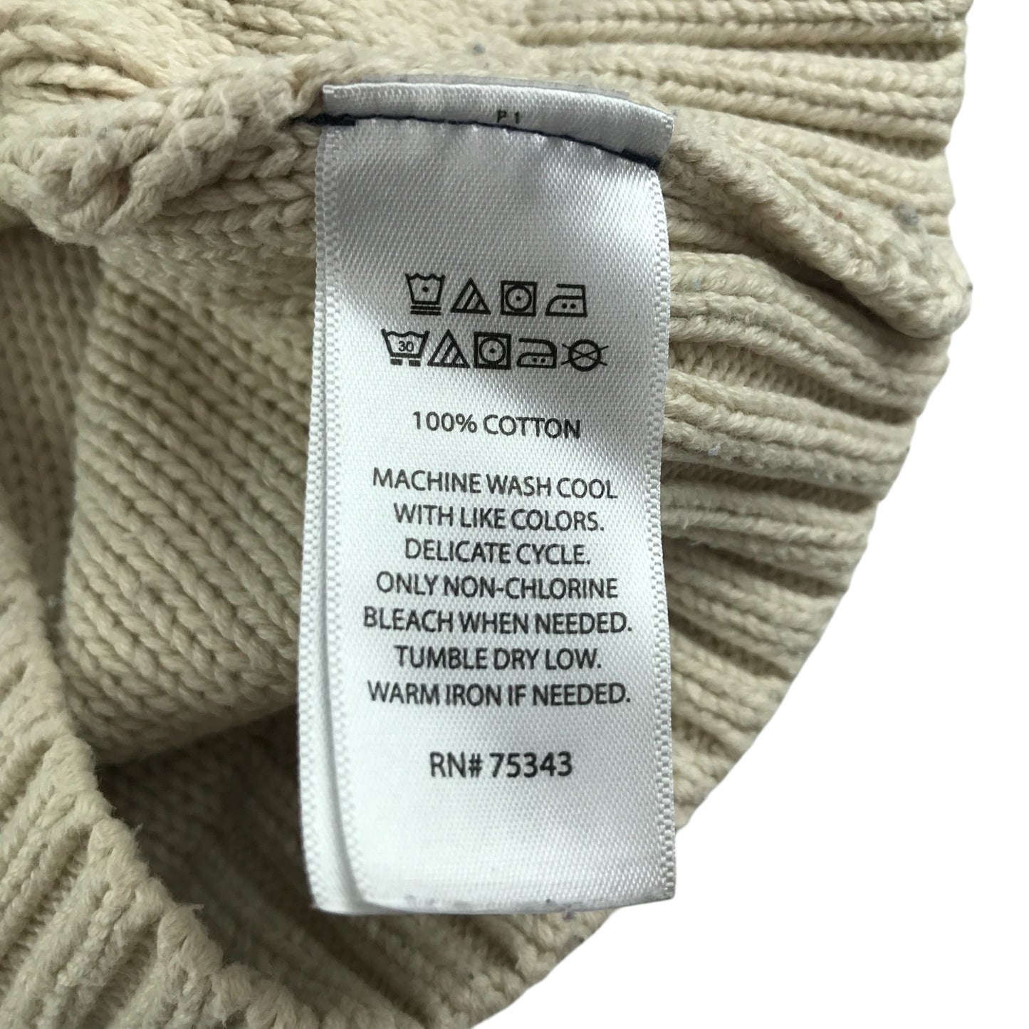 British Khaki jumper 4-5 years light sand colour cable knit collared cotton