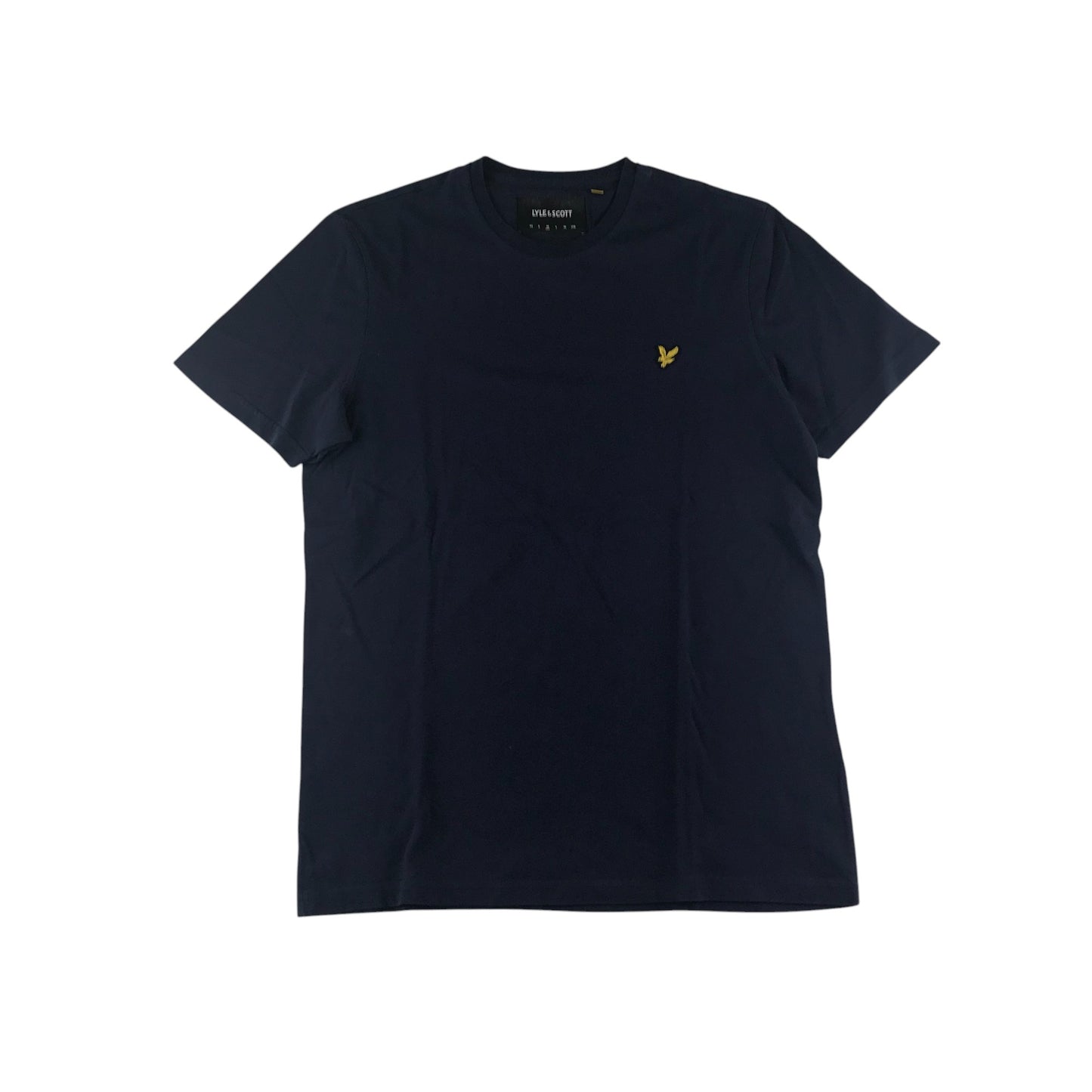 Lyle & Scott t-shirt men's M navy with embroidered logo cotton