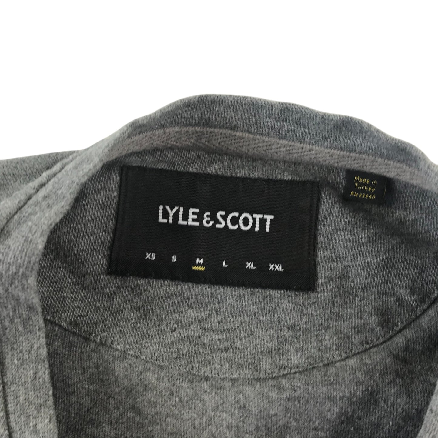 Lyle & Scott t-shirt men's M grey with embroidered logo cotton