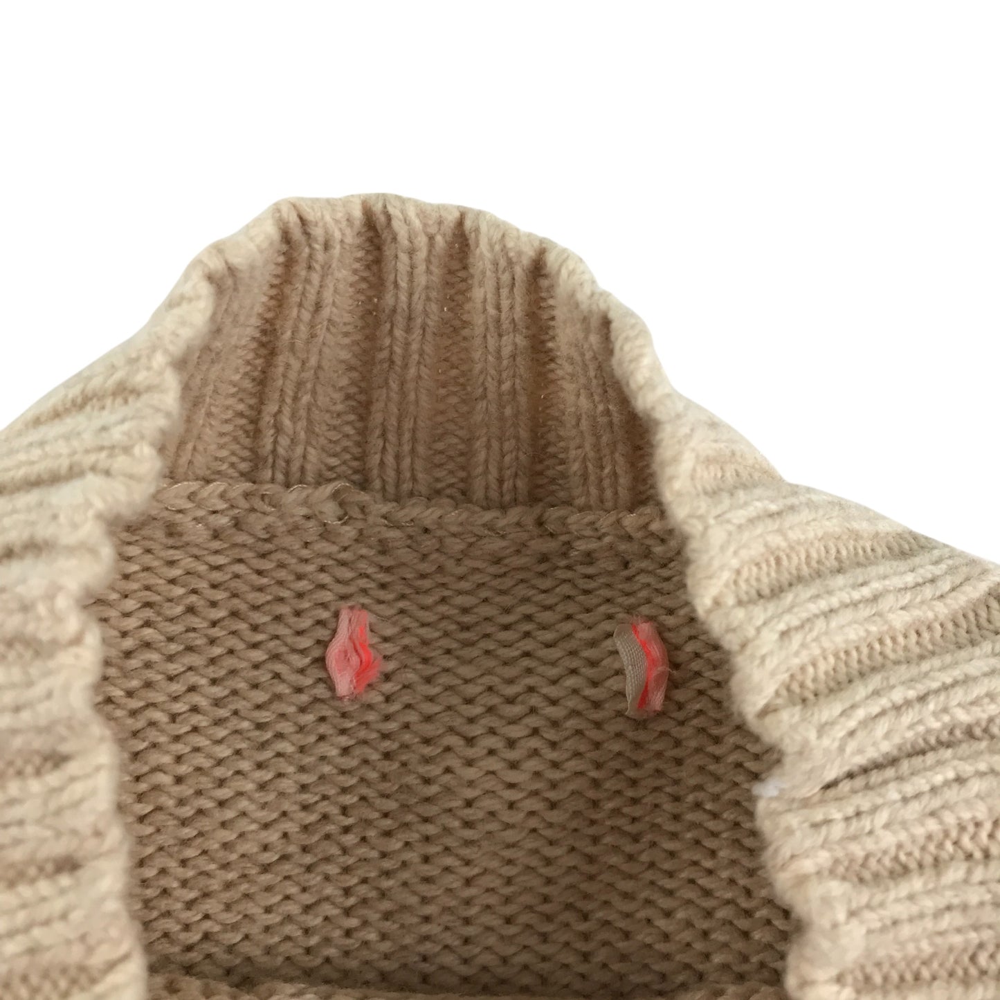 Jigsaw jumper 5-7 years beige plain cable knit design wool mix