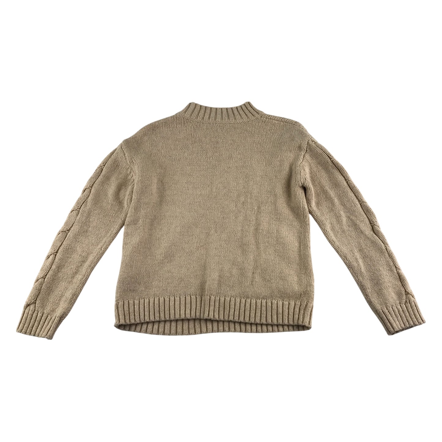 Jigsaw jumper 5-7 years beige plain cable knit design wool mix