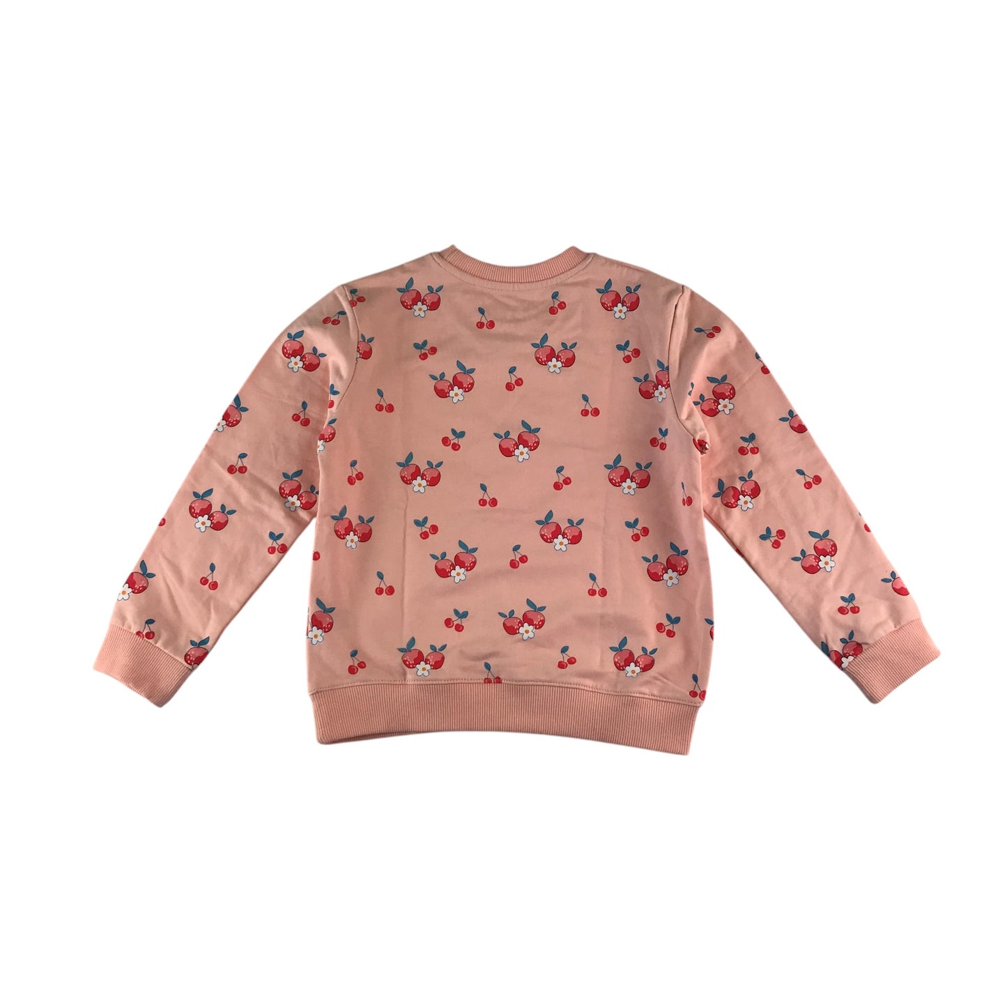 Sweater 5-6 years pink with cherry print design jersey pullover