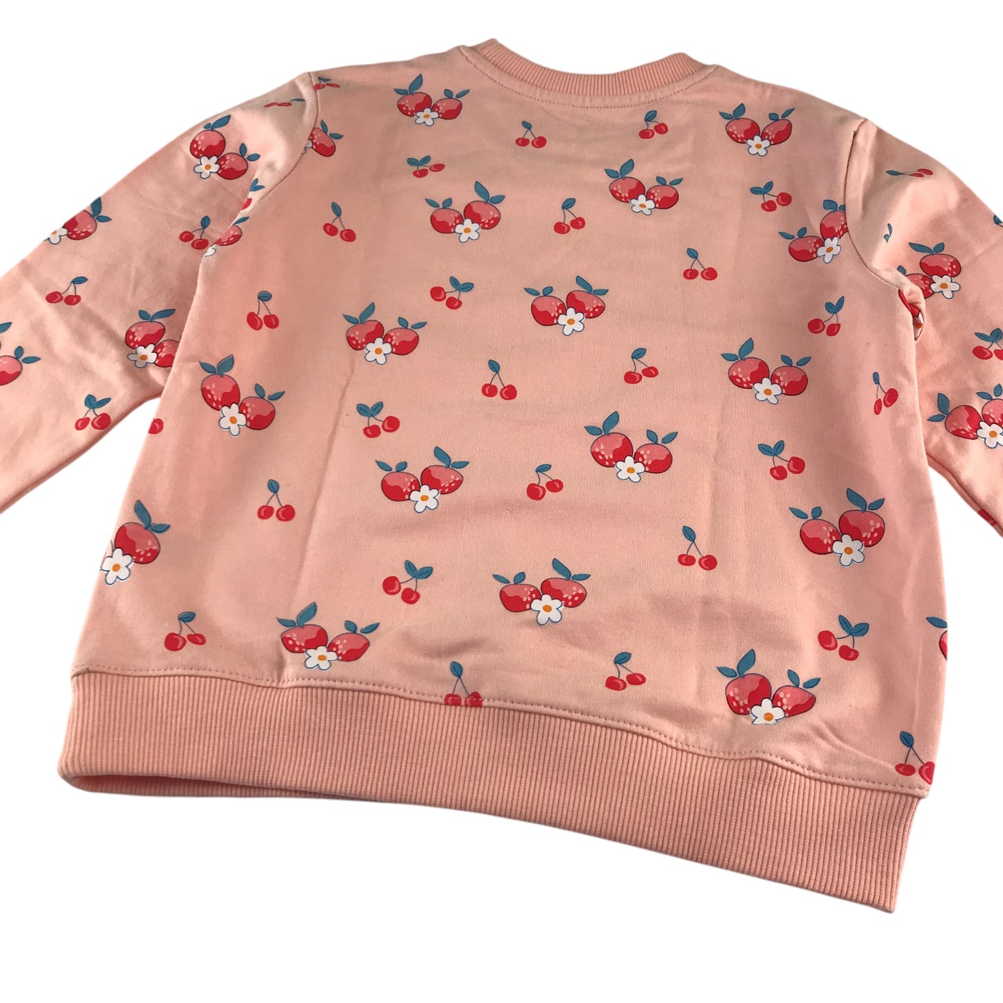 Sweater 5-6 years pink with cherry print design jersey pullover
