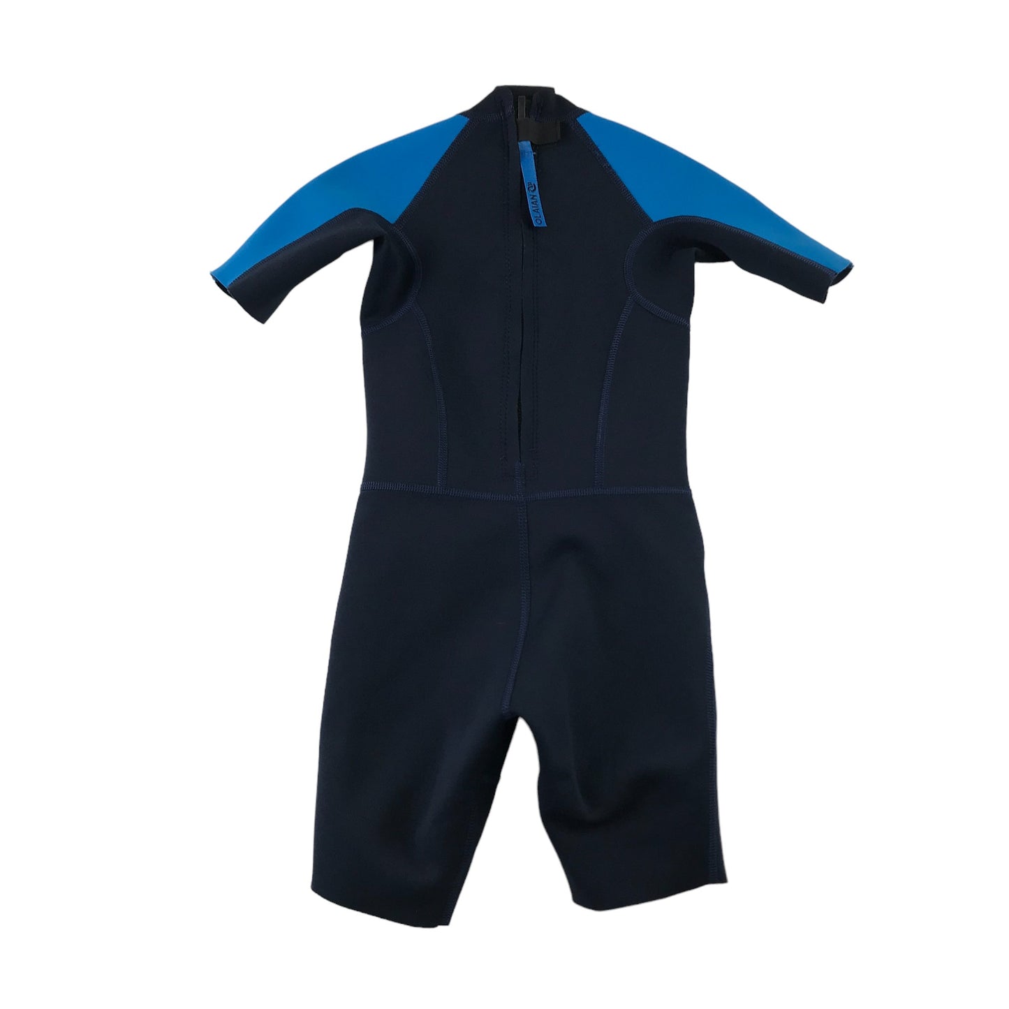 Decathlon wetsuit 4 years navy and blue short sleeve and leg
