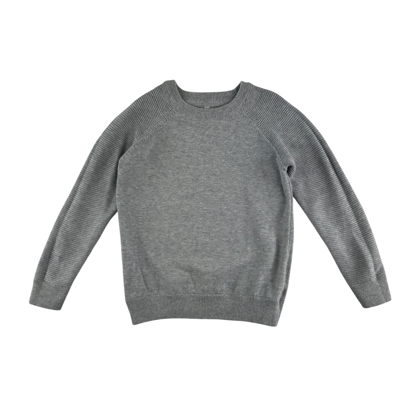 M&S jumper 5-6 years grey plain crewneck cotton