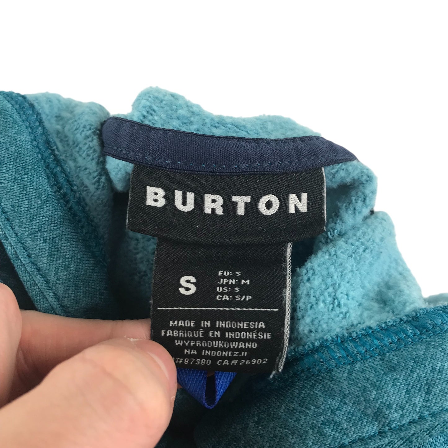 Burton hoodie men's S blue with black large logo