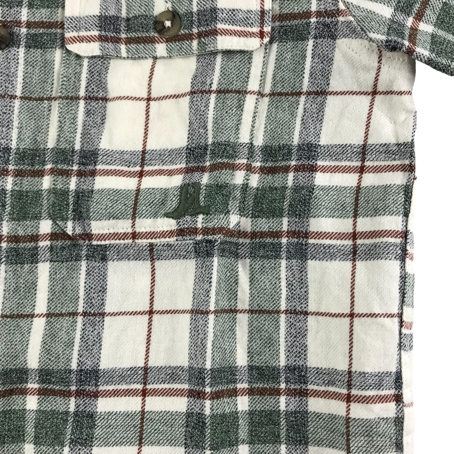 Mantaray Shirt Age 12 Grey White Red Checked Long Sleeve Button Up Cotton